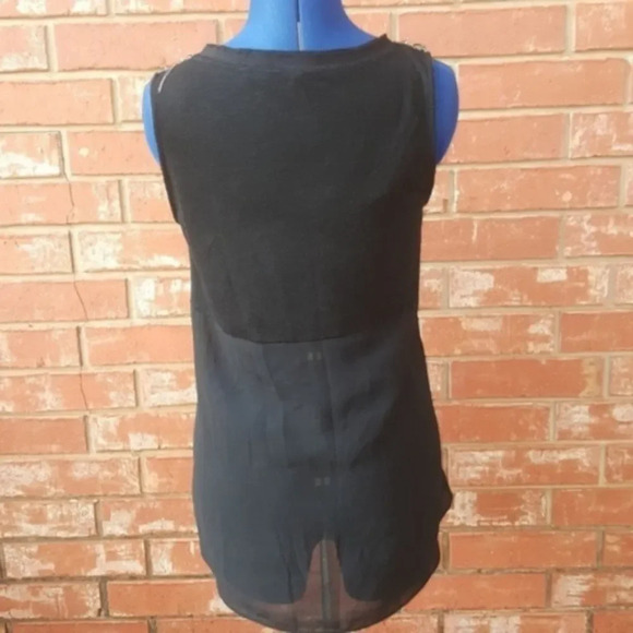 MISS ME | Black Sequins Spike Chain Tank Top - Picture 4 of 4